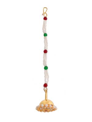 Gold plated pearl ethnic borla 3