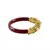 Extra Large Size Brass And Acrylic Bangle Color Maroon