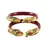 Extra Large Size Brass And Acrylic Bangle Color Maroon