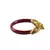 Extra Large Size Brass And Acrylic Bangle Color Maroon