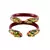 Extra Large Size Brass And Acrylic Bangle Color Maroon