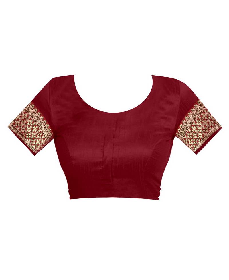 Banarasi Silk Zari Maroon Saree