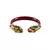 Extra Large Size Brass And Acrylic Bangle Color Maroon