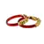 Extra Large Size Brass And Acrylic Bangle Color Red