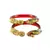 Extra Large Size Brass And Acrylic Bangle Color Red