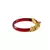 Extra Large Size Brass And Acrylic Bangle Color Red