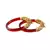Extra Large Size Brass And Acrylic Bangle Color Red
