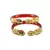 Extra Large Size Brass And Acrylic Bangle Color Red