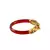 Extra Large Size Brass And Acrylic Bangle Color Red