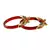 Extra Large Size Brass And Acrylic Bangle Color Red