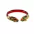 Extra Large Size Brass And Acrylic Bangle Color Red