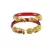Extra Large Size Brass And Acrylic Bangle Color Red
