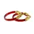 Extra Large Size Brass And Acrylic Bangle Color Red