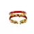 Extra Large Size Brass And Acrylic Bangle Color Red