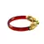 Extra Large Size Brass And Acrylic Bangle Color Red