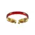 Extra Large Size Brass And Acrylic Bangle Color Red