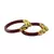 Extra Large Size Brass And Acrylic Bangle Color Maroon