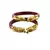 Extra Large Size Brass And Acrylic Bangle Color Maroon