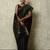 Black Raw Silk Saree With Blouse Piece