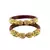 Extra Large Size Brass And Acrylic Bangle Color Maroon