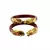 Extra Large Size Brass And Acrylic Bangle Color Maroon