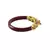Extra Large Size Brass And Acrylic Bangle Color Maroon