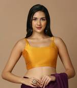 Mustard Silk Plain Readymade Blouse