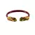 Extra Large Size Brass And Acrylic Bangle Color Maroon