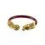 Extra Large Size Brass And Acrylic Bangle Color Maroon