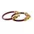 Extra Large Size Brass And Acrylic Bangle Color Maroon