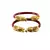 Extra Large Size Brass And Acrylic Bangle Color Maroon