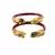 Extra Large Size Brass And Acrylic Bangle Color Maroon