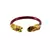 Extra Large Size Brass And Acrylic Bangle Color Maroon