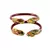Extra Large Size Brass And Acrylic Bangle Color Maroon