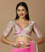 Multicolor Brocade Ready Made Blouse