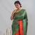Green Mulberry Silk Saree With Blouse Piece