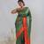 Green Mulberry Silk Saree With Blouse Piece