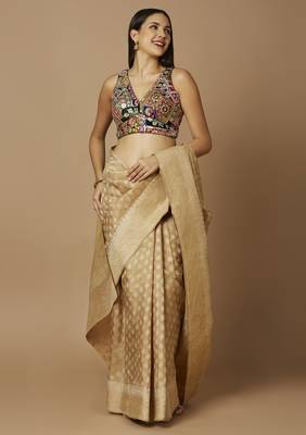 Multicolor Polyester Embroidered Readymade Blouse 6