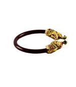Extra Large Size Brass And Acrylic Bangle Color Maroon