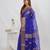 Blue Matka Pure Silk Saree With Blouse Piece