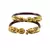 Extra Large Size Brass And Acrylic Bangle Color Maroon
