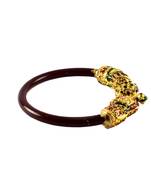 Extra Large Size Brass And Acrylic Bangle Color Maroon