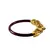 Extra Large Size Brass And Acrylic Bangle Color Maroon