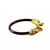 Extra Large Size Brass And Acrylic Bangle Color Maroon