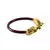 Extra Large Size Brass And Acrylic Bangle Color Maroon