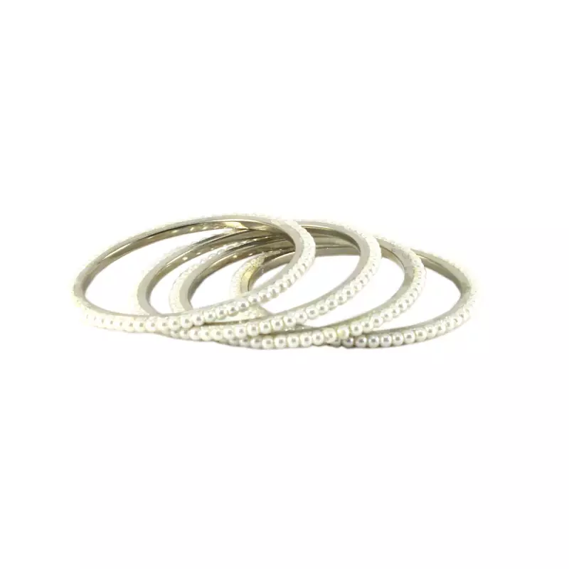 Extra Large Size Brass And Acrylic Bangle Color White