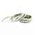Extra Large Size Brass And Acrylic Bangle Color White