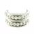 Extra Large Size Brass And Acrylic Bangle Color White