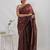 Brown Handloom Pure Kosa Silk Saree With Blouse Piece