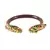 Extra Large Size Brass And Acrylic Bangle Color Maroon